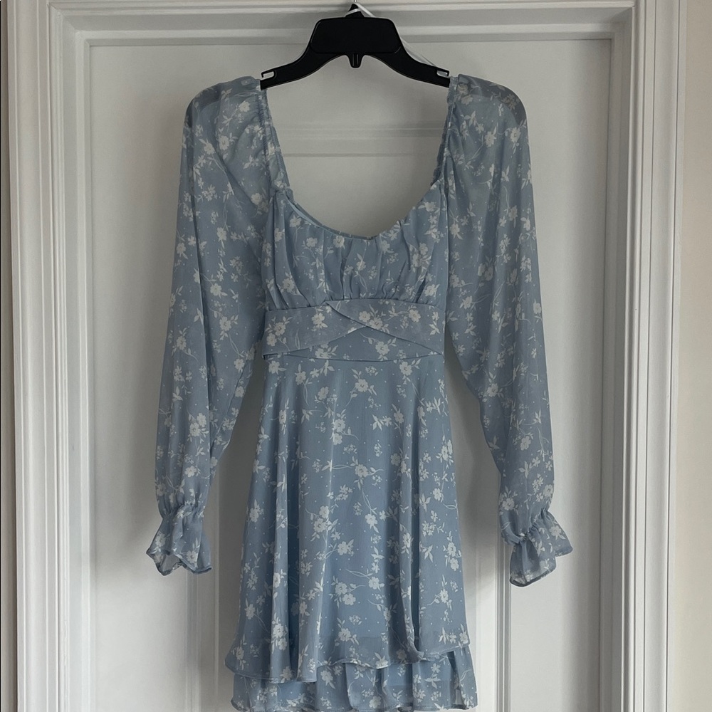 Light Blue Floral Mini Dress size S